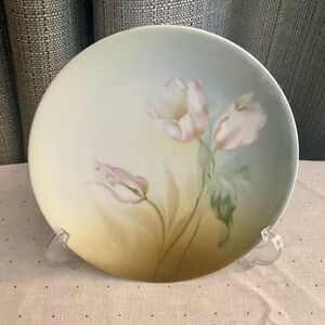 Vintage Antique Collectors Plate RS Germany Hand Painted White Tulip 6.5"